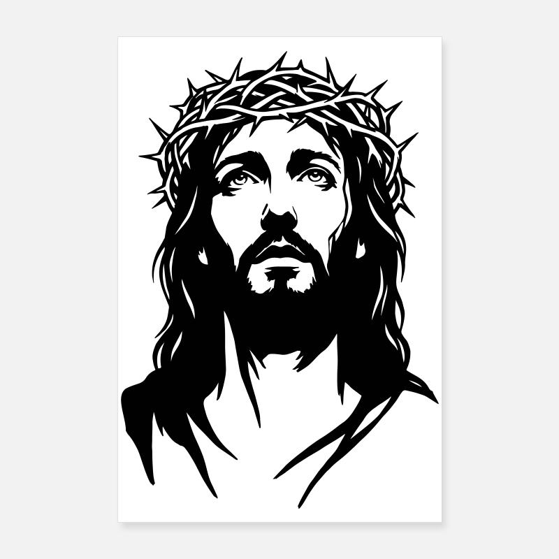 Jesus Christus Silhouette Poster 60x90 cm
