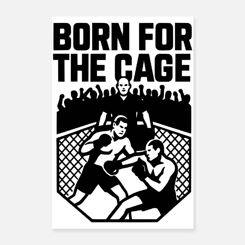 MMA Born For The Cage Poster 24" x 35" (60x90 cm)