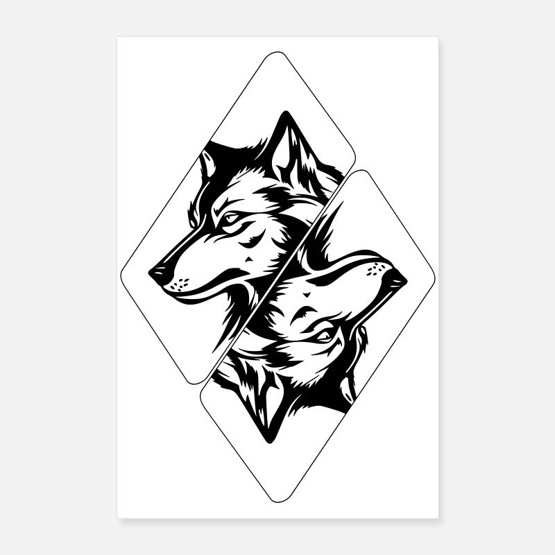 Wolfskopf Poster 60x90 cm