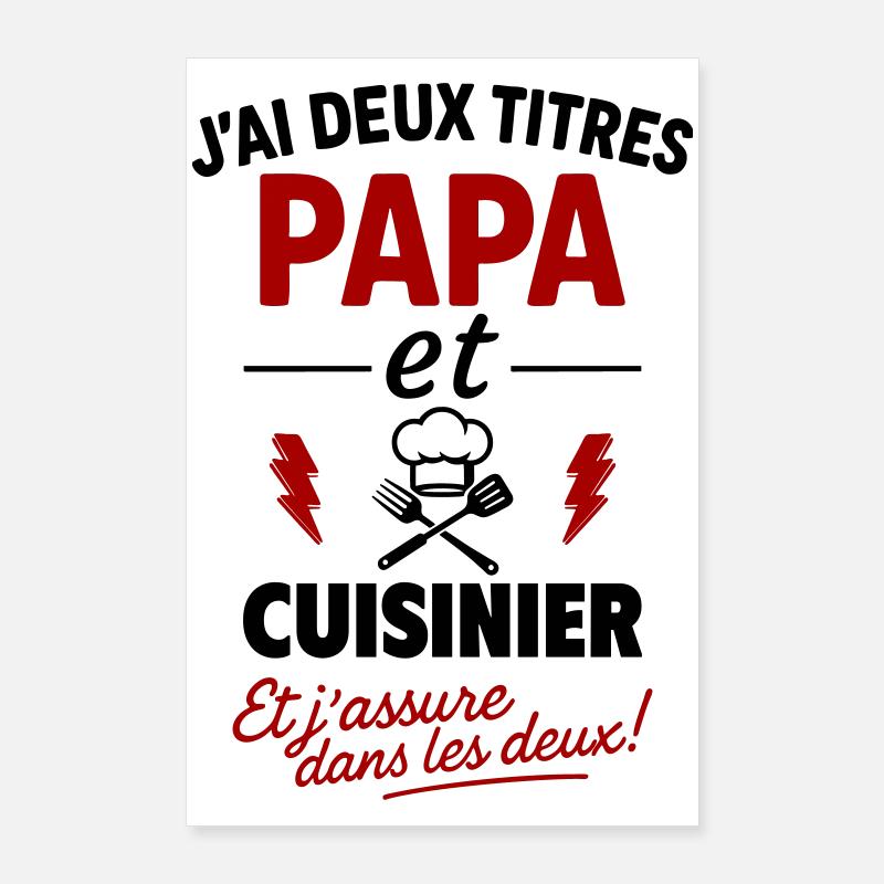 Dad Cook Humor Kitchen Gift Poster 24" x 35" (60x90 cm)