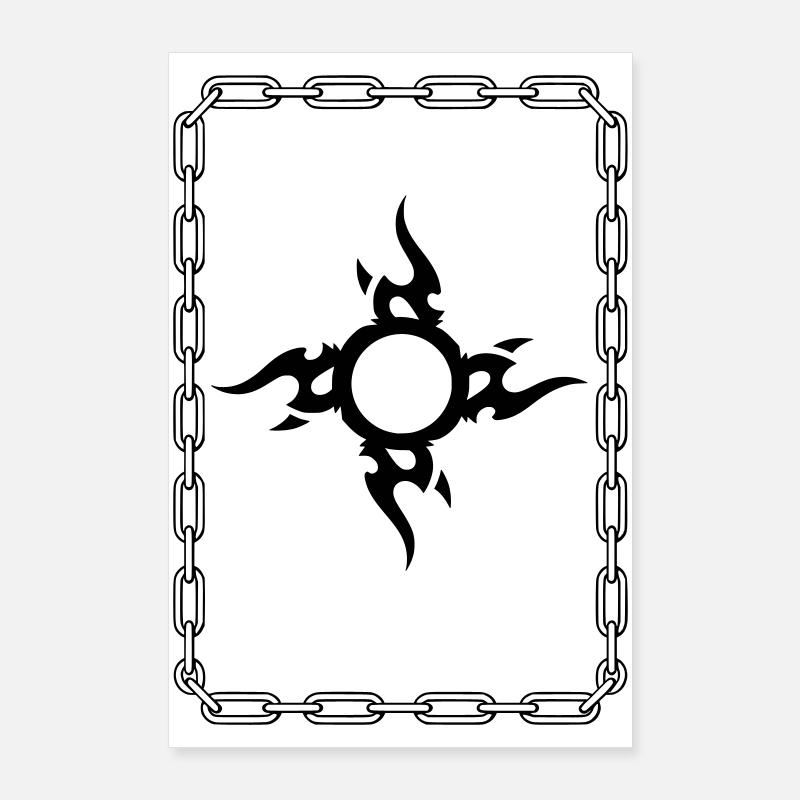 Black Tribal Surrounded Chain Poster 24" x 35" (60x90 cm)