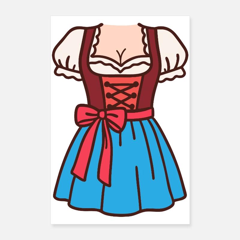 Dirndl Women Poster 24" x 35" (60x90 cm)