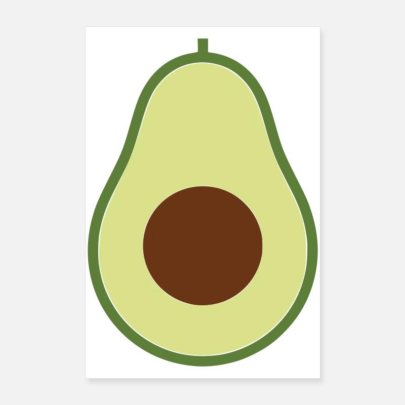 Avocat Fruit Vegan Poster 60 x 90 cm
