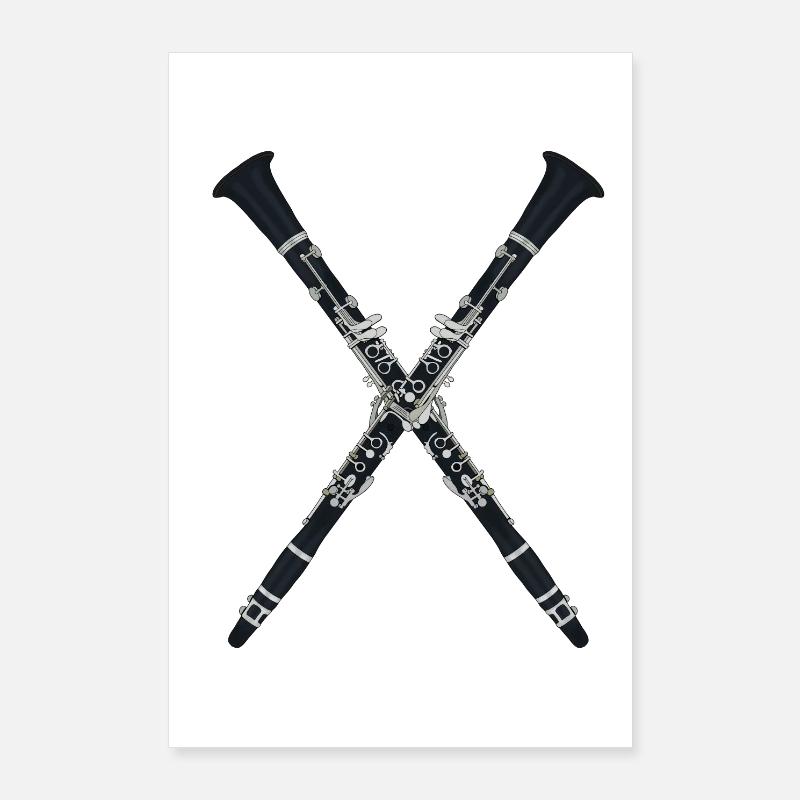 Clarinets Forming an X Poster 24" x 35" (60x90 cm)