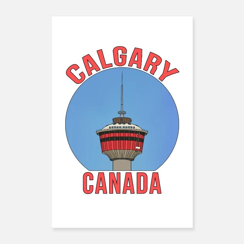 Calgary Alberta Canada Poster 24" x 35" (60x90 cm)