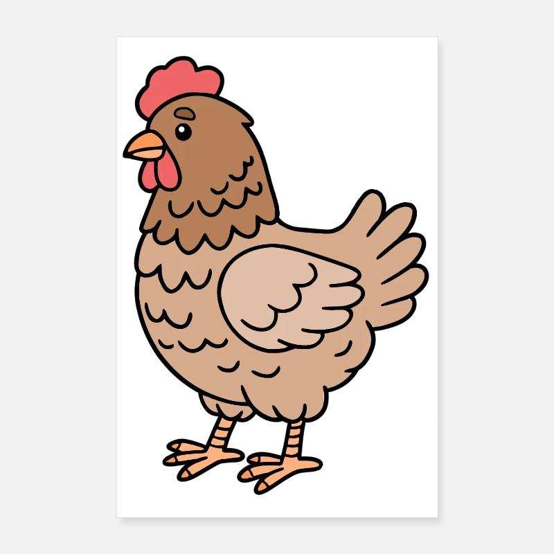 Huhn Hühner Poster 60x90 cm