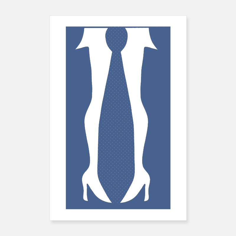 Beine mit hohen Absätzen oder einer Krawatte in dieser lustigen Optik Poster 60x90 cm