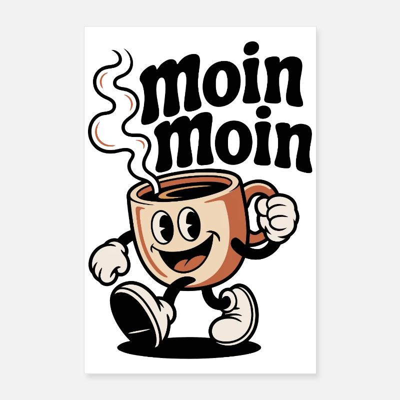 Funny coffee pot Poster 24" x 35" (60x90 cm)