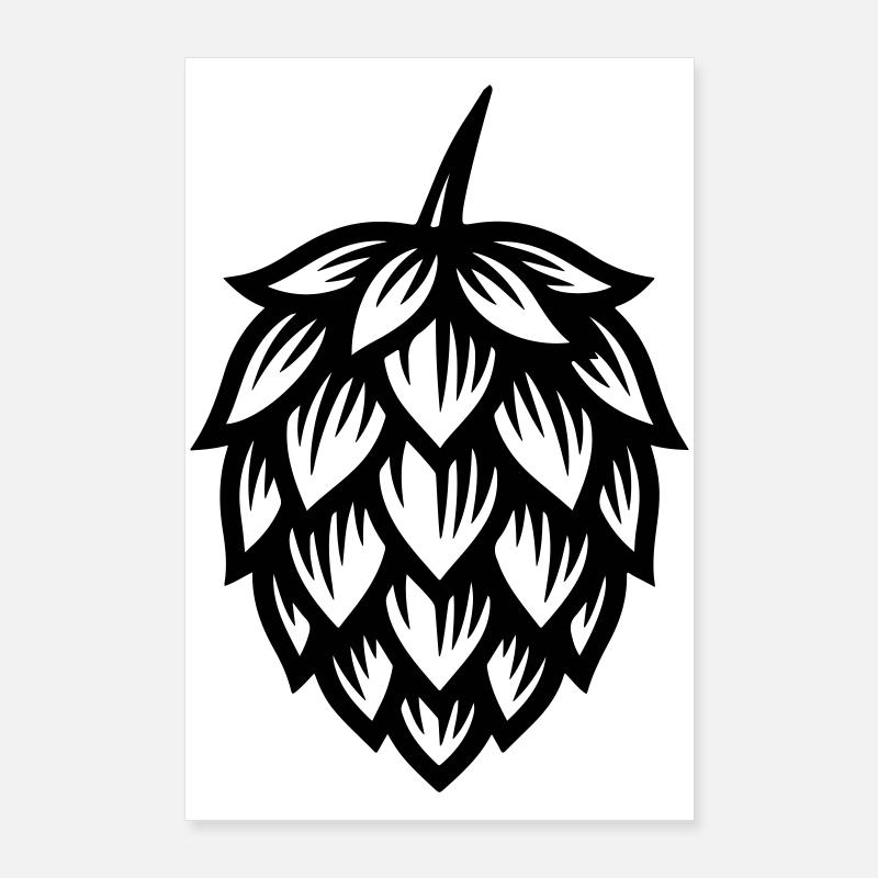 Symbole du houblon Poster 60 x 90 cm