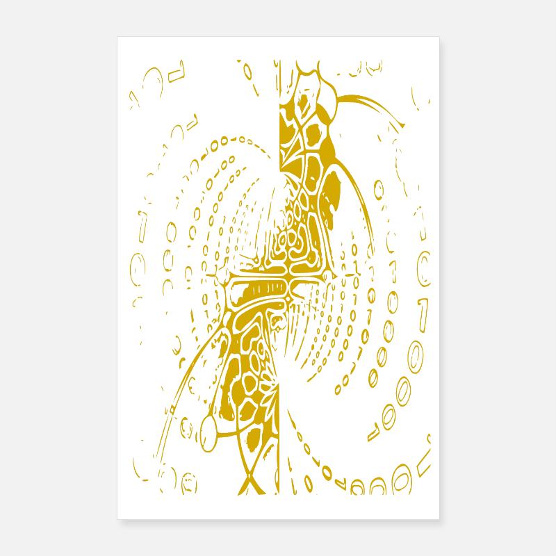 Datenspirale Tanzfigur Poster 60x90 cm