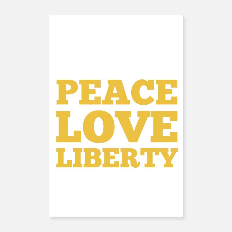Peace Love Liberty Poster 24" x 35" (60x90 cm)