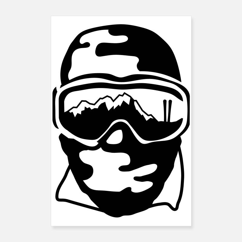 Skibrille Poster 60x90 cm