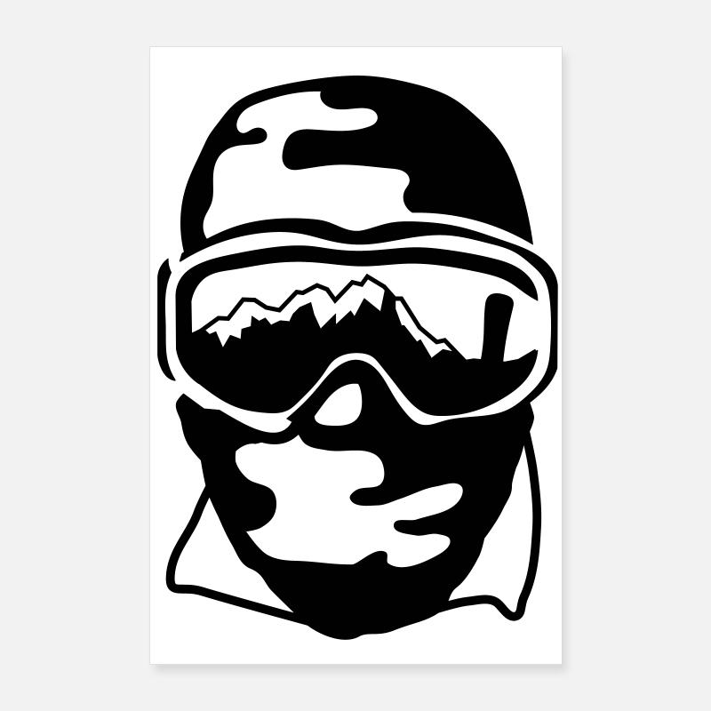 Masque de ski Poster 60 x 90 cm
