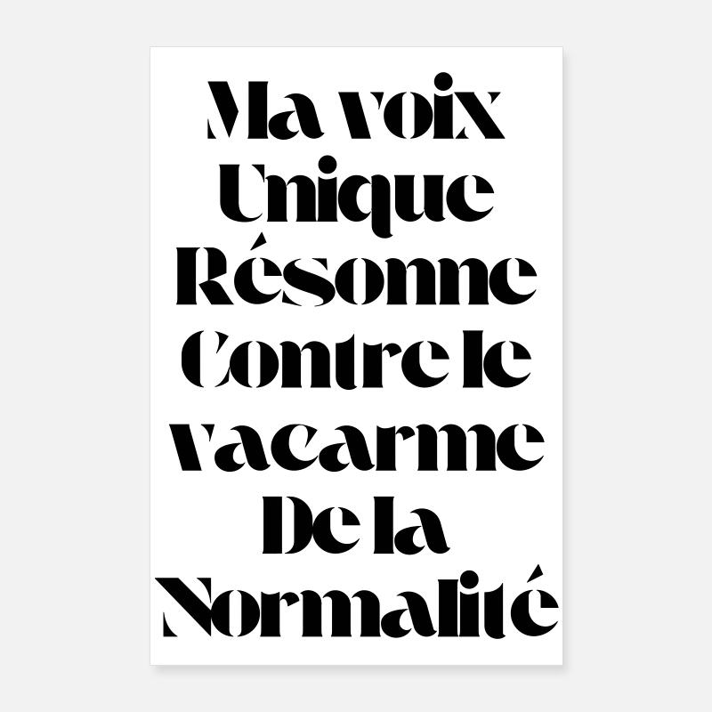 My unique voice resonates Poster 24" x 35" (60x90 cm)