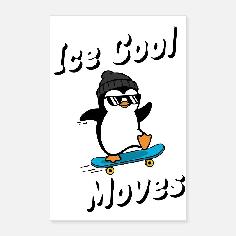 Cool Moves Penguin Poster 24" x 35" (60x90 cm)