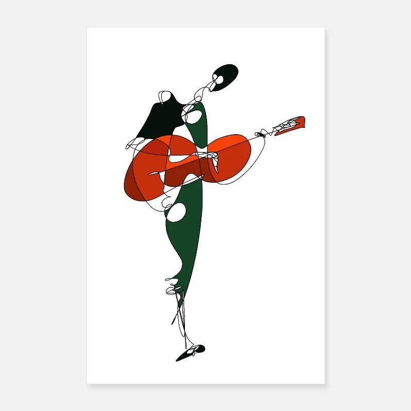 Guitariste Poster 60 x 90 cm
