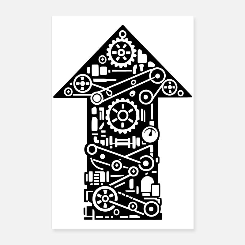 Technologie des machines Pfeil Poster 60 x 90 cm