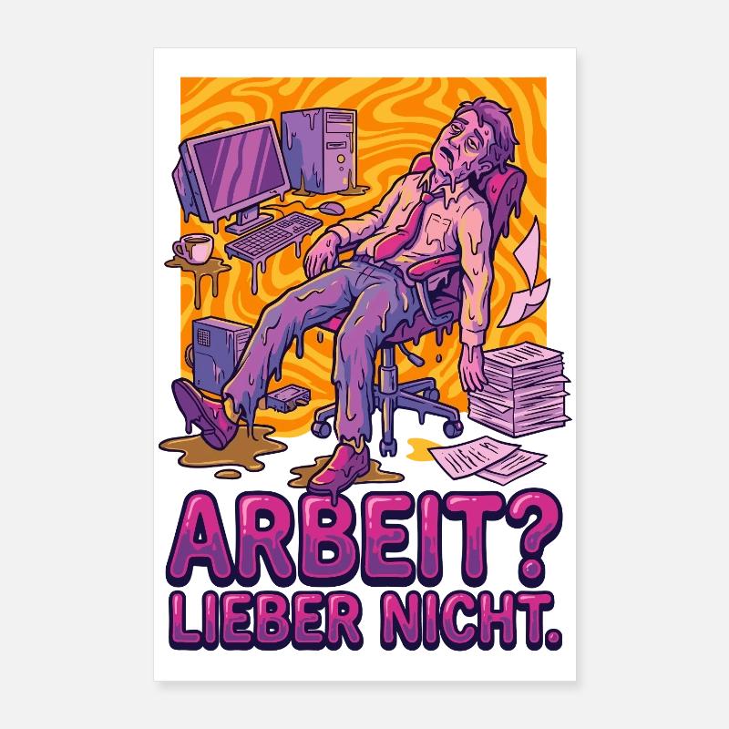 Travailler ? Plutôt pas Poster 60 x 90 cm
