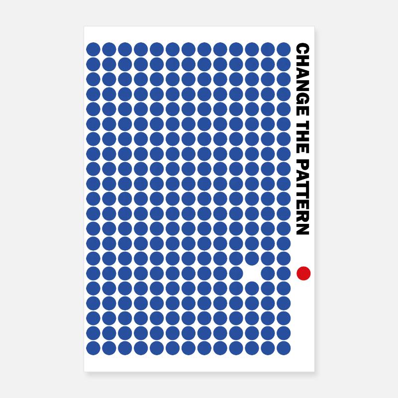 CHANGE THE PATTERN - Poster 24" x 35" (60x90 cm) - white