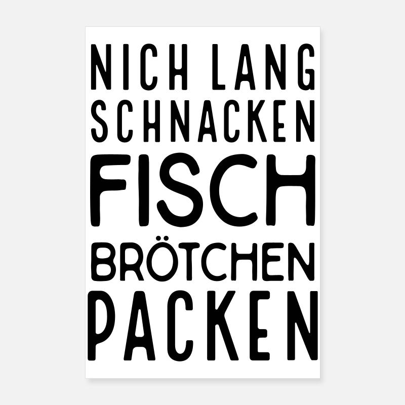 Fischbrötchen Poster 60x90 cm