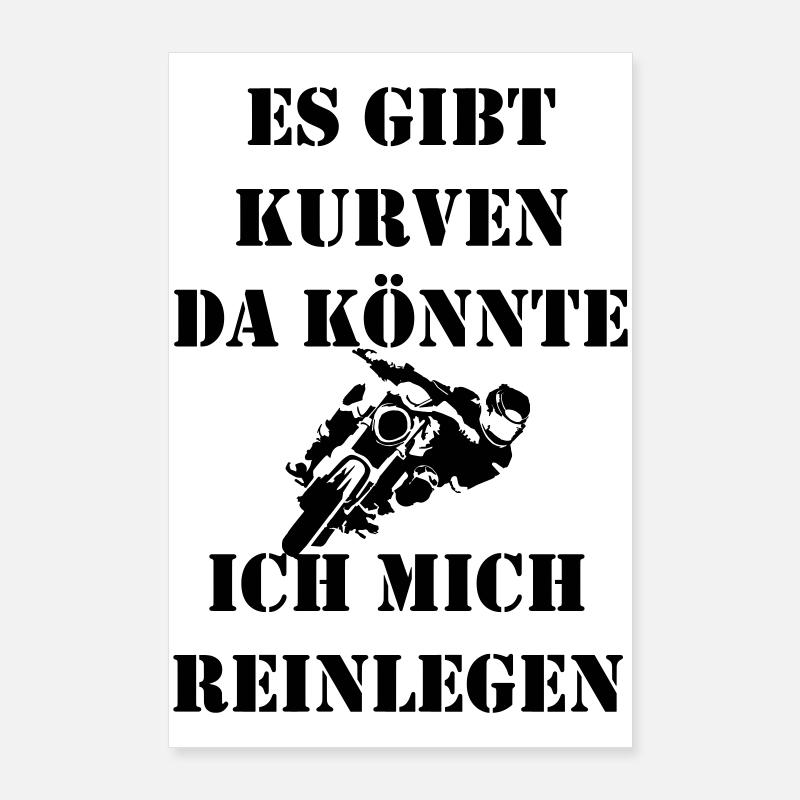 Curves Lay Motorcycle Poster 24" x 35" (60x90 cm)