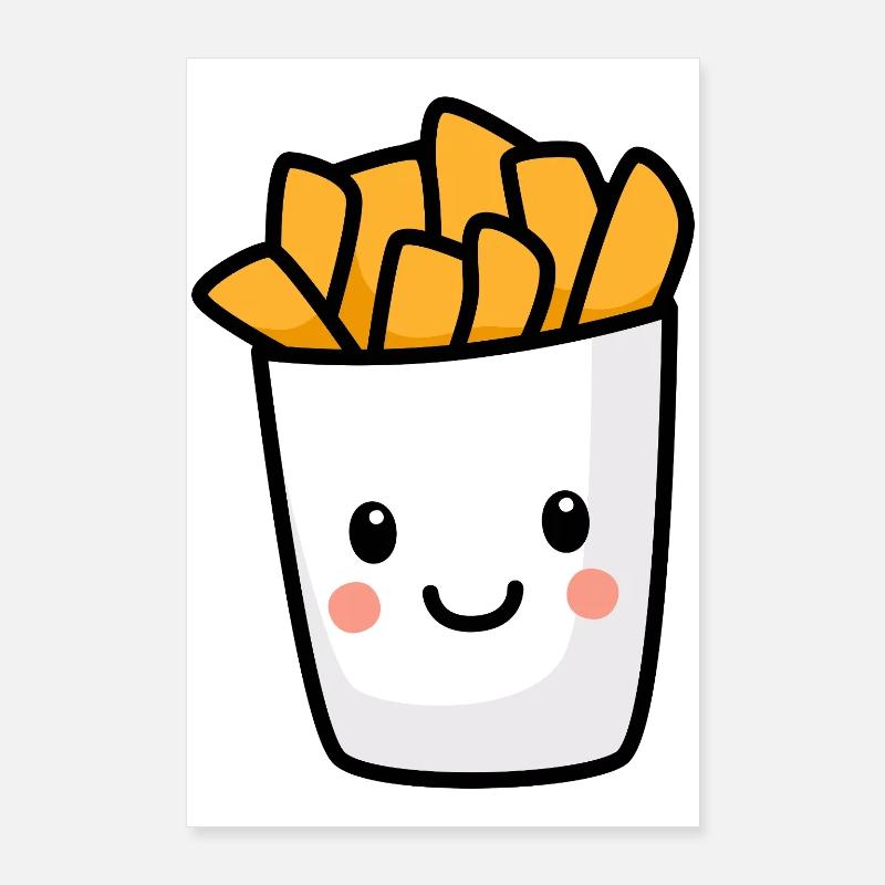 Kawaii Pommes Poster 60x90 cm