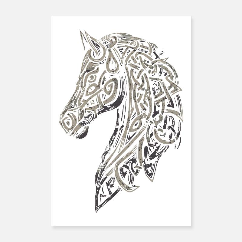 Keltisches Pferd Poster 60x90 cm