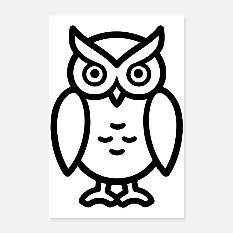 hibou Poster 60 x 90 cm