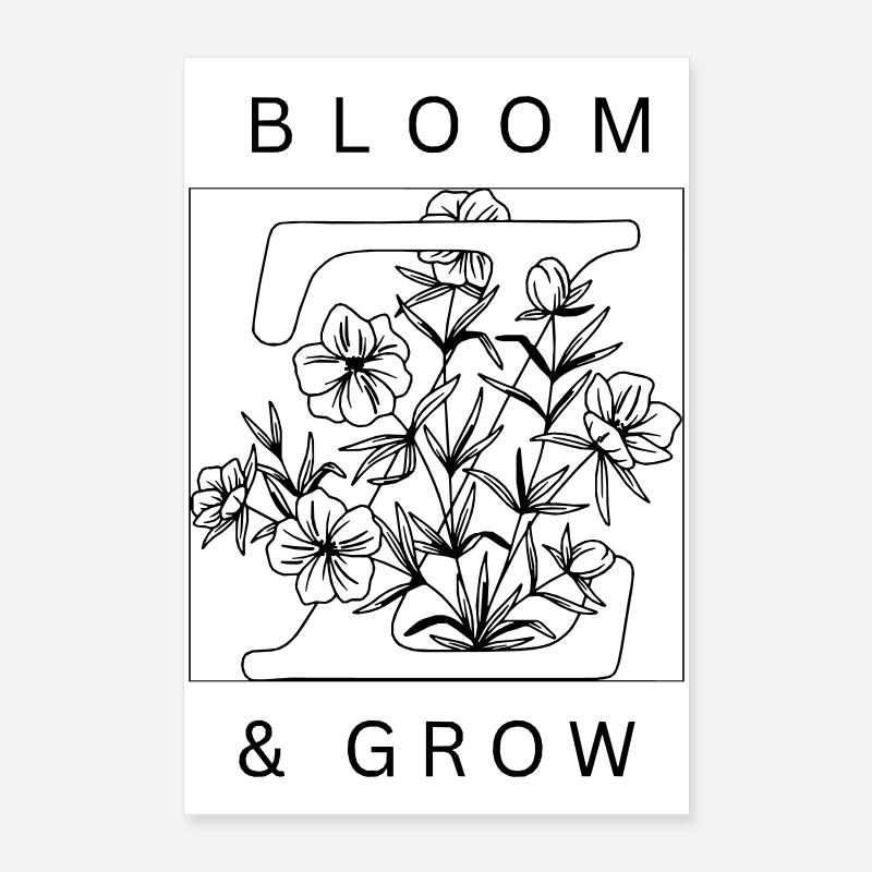 Floraison et croissance Poster 60 x 90 cm