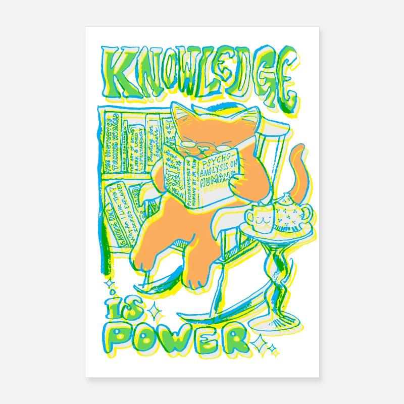 KNOWLEDGE IS POWER Poster 24" x 35" (60x90 cm)