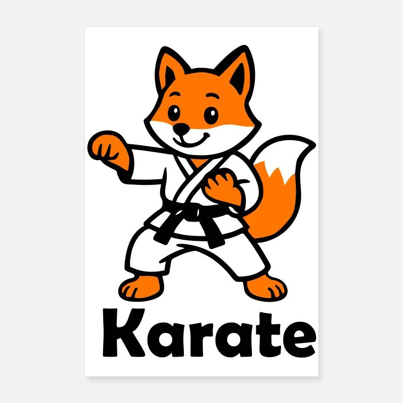 Karaté Renard Poster 60 x 90 cm