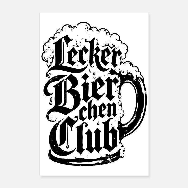 Lecker Bierchen Club Bierkrug Version Poster 60x90 cm
