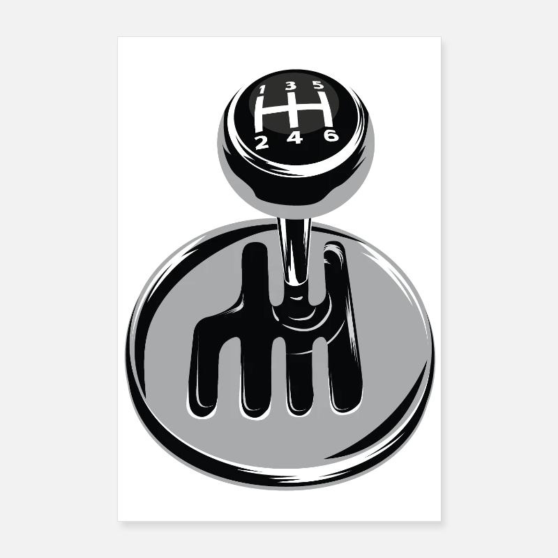 Gear shift - sport automobile Poster 60 x 90 cm