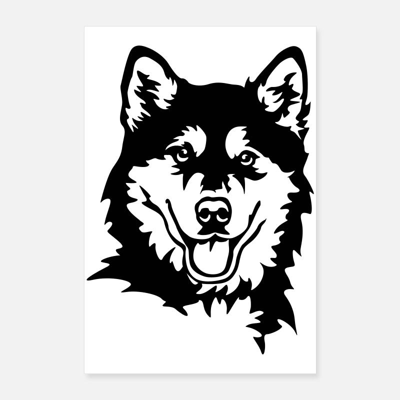 Alaskan Malamute Head Poster 24" x 35" (60x90 cm)