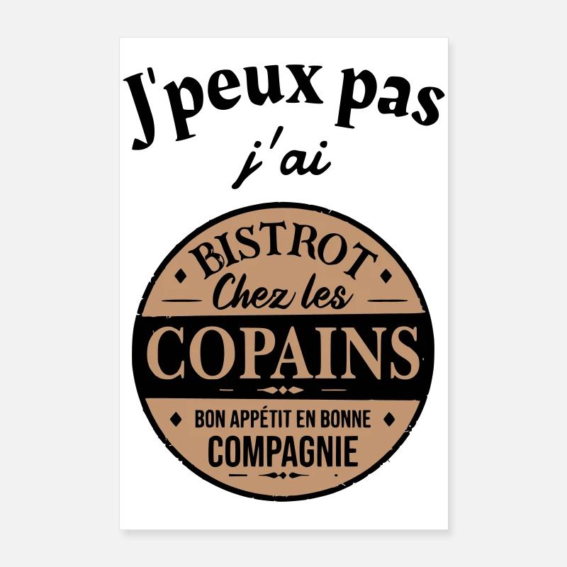 I can't I bistrot Poster 24" x 35" (60x90 cm)