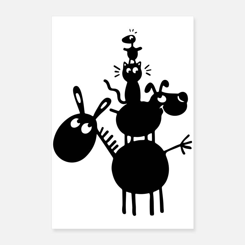 Drôle Animaux Poster 60 x 90 cm