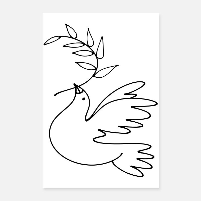 Colombe de la Paix Poster 60 x 90 cm