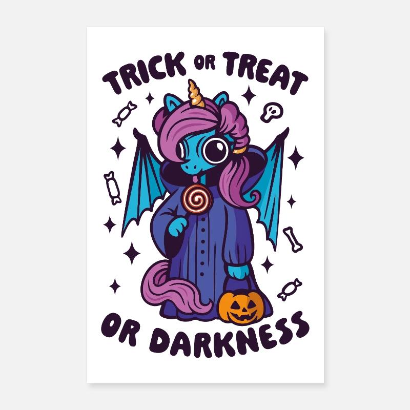 Dark Candy Unicorn - Süßes oder Saures oder Dunkelheit Poster 60x90 cm