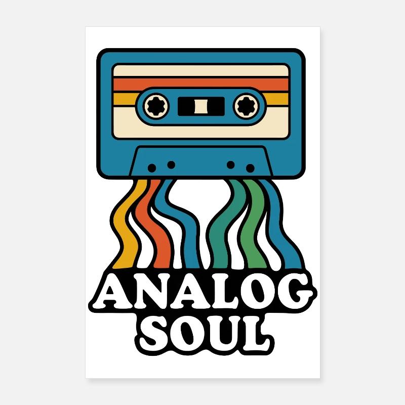 Conception de cassette Soul analogique Poster 60 x 90 cm