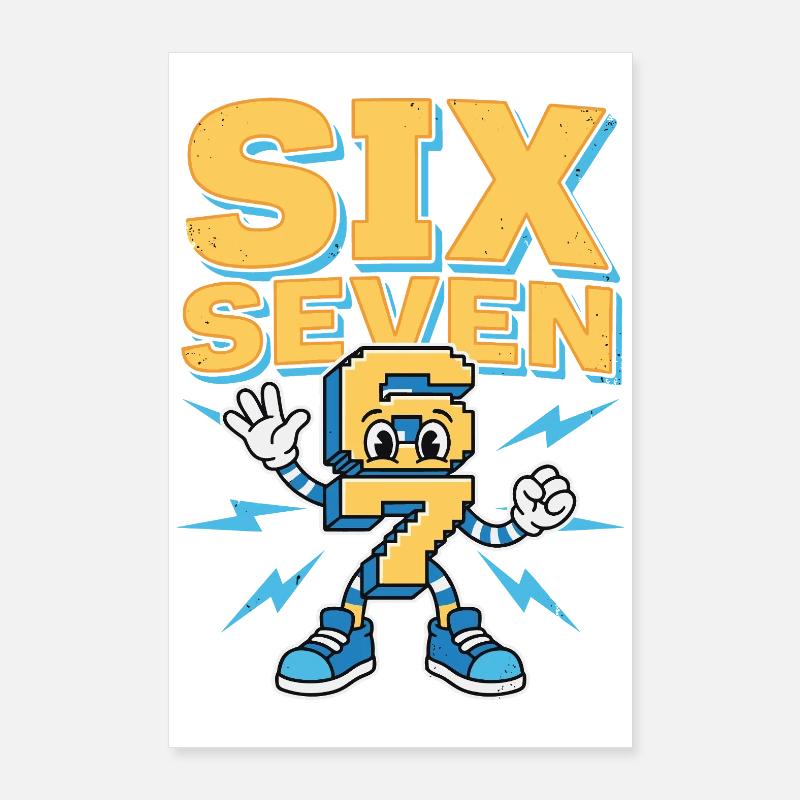 Meme 67 Six Seven 6 7 Poster 60x90 cm