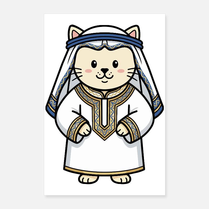 chat arabe Poster 60 x 90 cm
