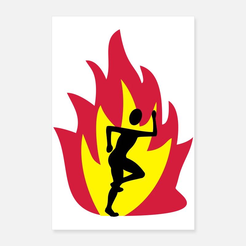 Flamme de coureur Poster 60 x 90 cm