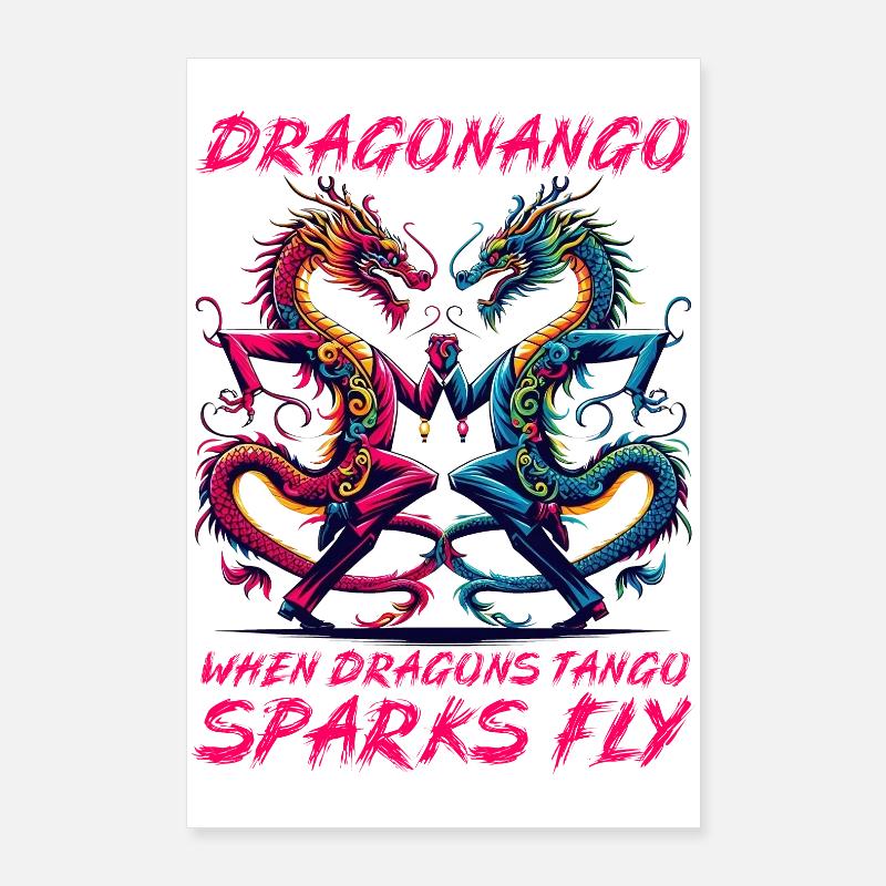 Dragonango: When Dragons Tango, Sparks Fly! Poster 24" x 35" (60x90 cm)