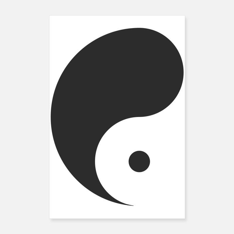 Yin - Poster 60x90 cm - Weiß