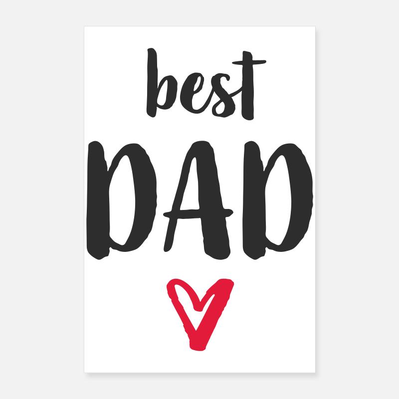 Bester Papa Herz Poster 60x90 cm