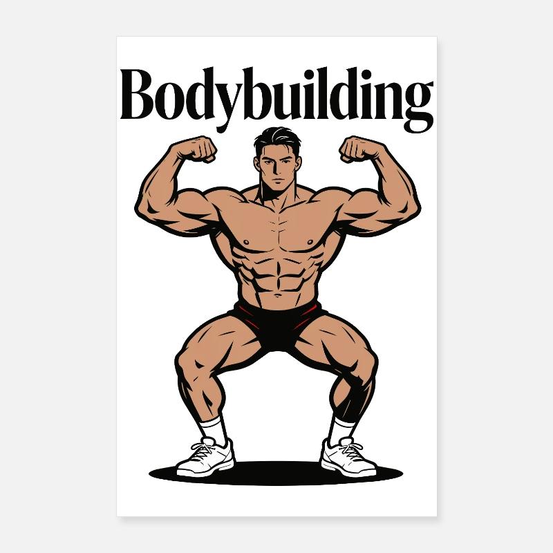 Bodybuilder de culturisme Poster 60 x 90 cm