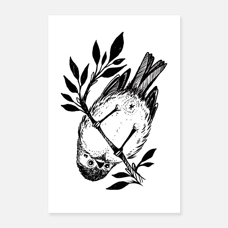 Kleiner frecher Vogel Poster 60x90 cm