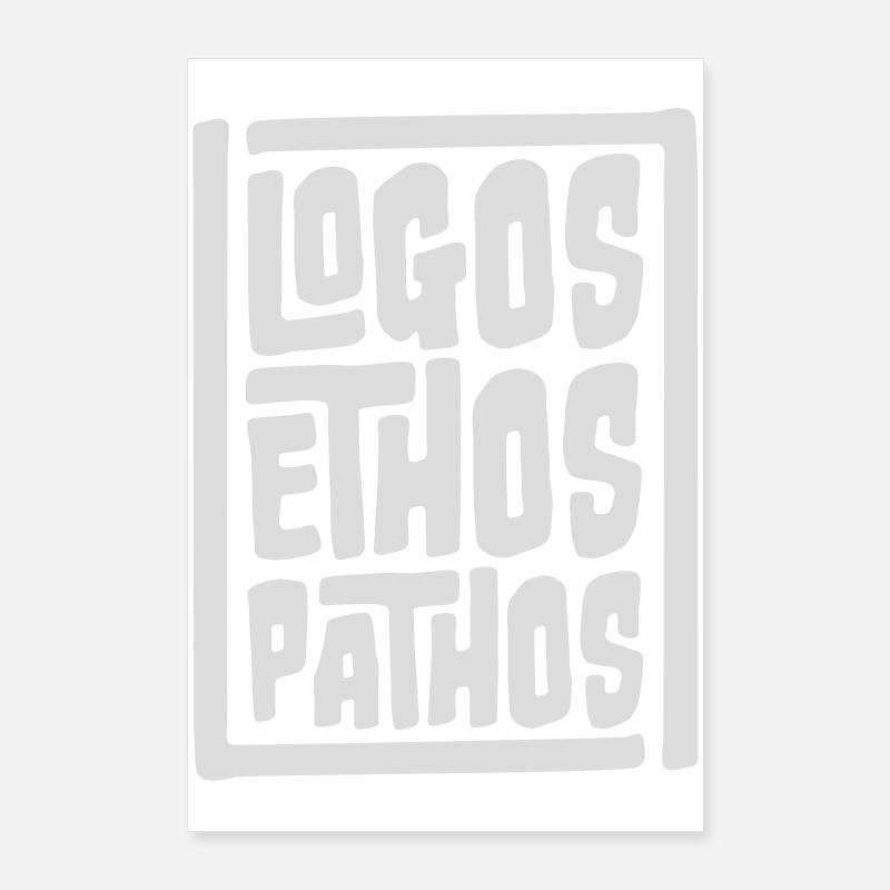 Logos Ethos Pathos Rhetoric Philosophy Student Poster 24" x 35" (60x90 cm)
