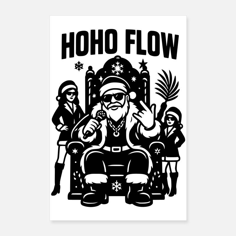 Santa Ho Ho Flow Rap Poster 24" x 35" (60x90 cm)