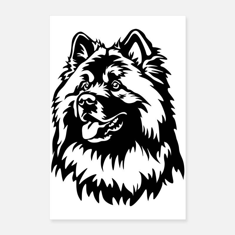 Eurasier Kopf Poster 60x90 cm